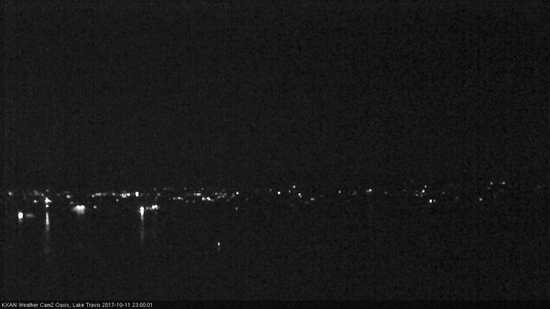 Lake Travis webcam, October 11, 2017 10:30 PM CT