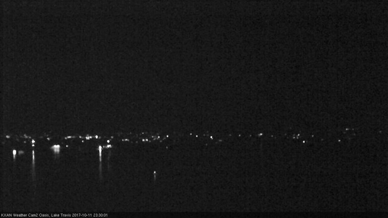 Lake Travis webcam, October 11, 2017 10:45 PM CT