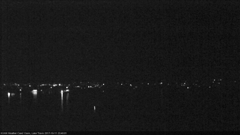 Lake Travis webcam, October 11, 2017 10:50 PM CT