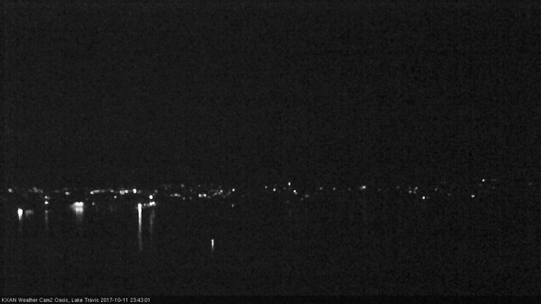 Lake Travis webcam, October 11, 2017 10:55 PM CT