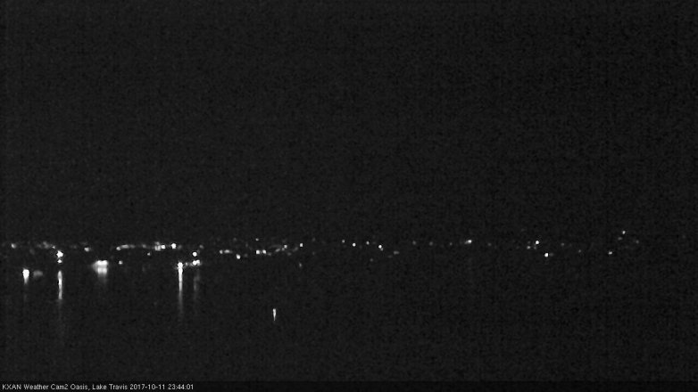 Lake Travis webcam, October 11, 2017 11:15 PM CT