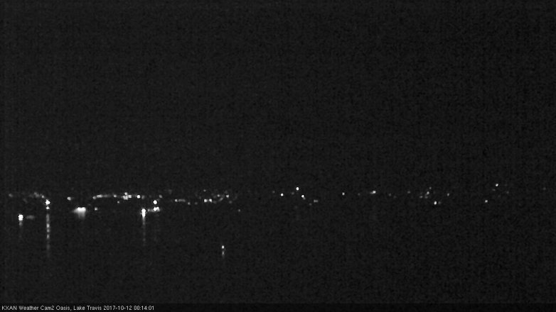 Lake Travis webcam, October 11, 2017 11:40 PM CT