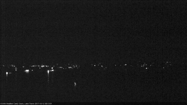 Lake Travis webcam, October 11, 2017 11:45 PM CT