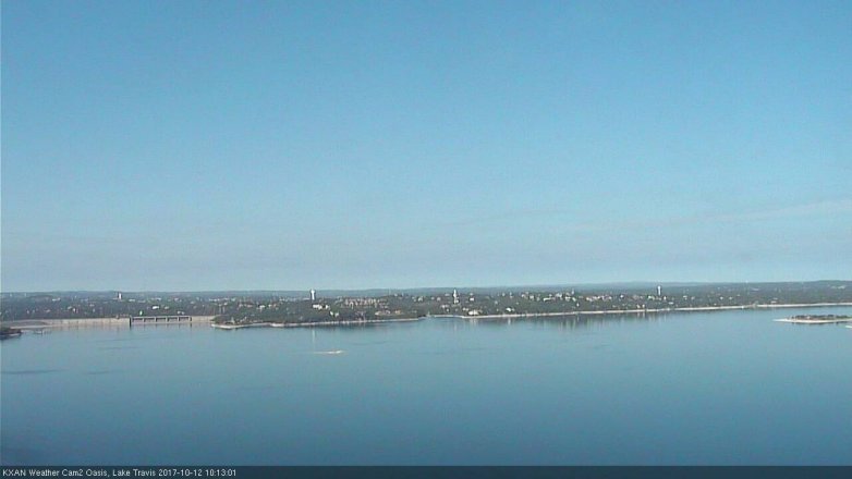 Lake Travis webcam, October 12, 2017 9:45 AM CT