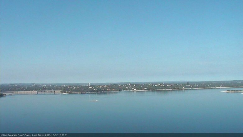 Lake Travis webcam, October 12, 2017 10:00 AM CT