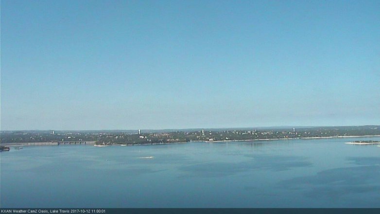 Lake Travis webcam, October 12, 2017 10:10 AM CT