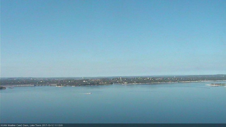 Lake Travis webcam, October 12, 2017 10:20 AM CT
