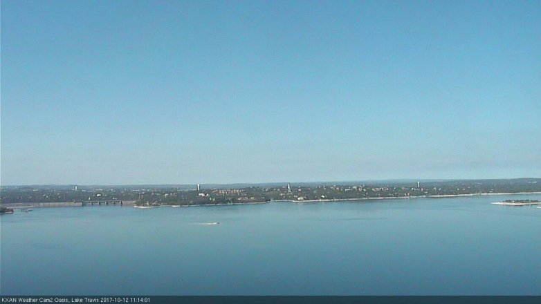 Lake Travis webcam, October 12, 2017 10:30 AM CT