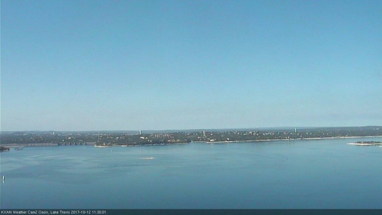 Lake Travis webcam, October 12, 2017 10:45 AM CT