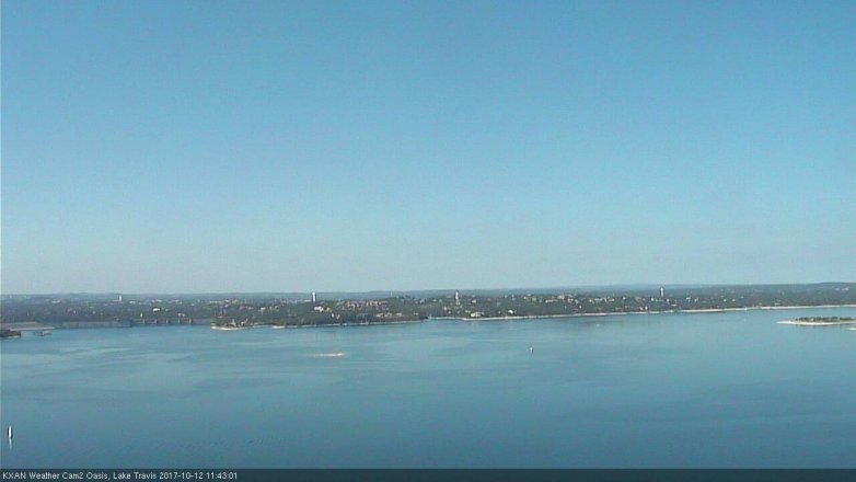 Lake Travis webcam, October 12, 2017 10:55 AM CT