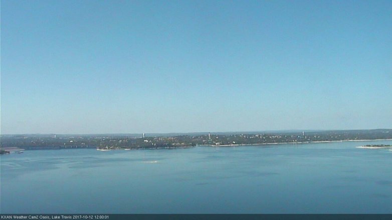Lake Travis webcam, October 12, 2017 11:25 AM CT