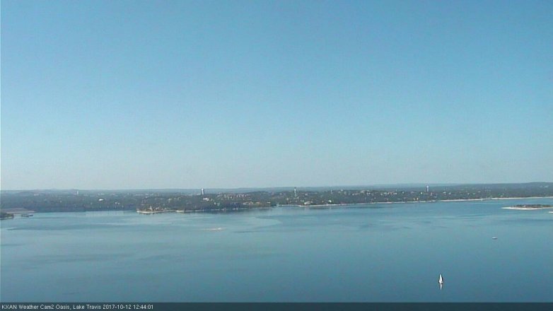 Lake Travis webcam, October 12, 2017 12:00 PM CT