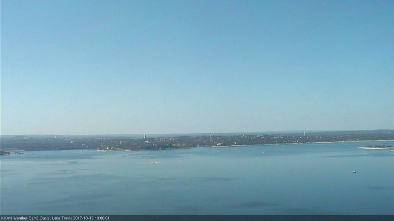 Lake Travis webcam, October 12, 2017 12:05 PM CT