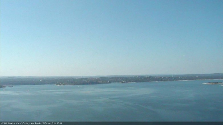 Lake Travis webcam, October 12, 2017 1:15 PM CT