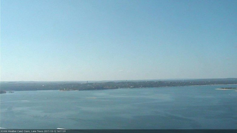 Lake Travis webcam, October 12, 2017 1:35 PM CT