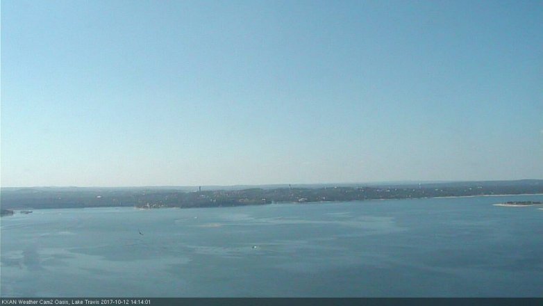 Lake Travis webcam, October 12, 2017 1:40 PM CT