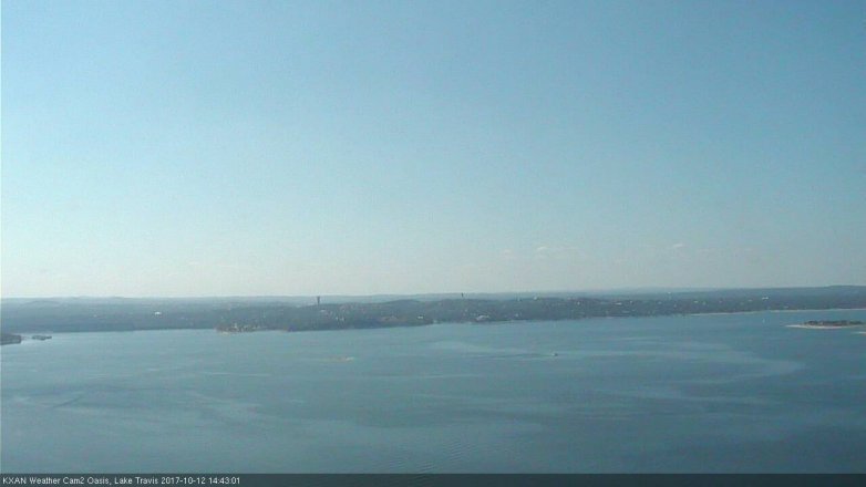 Lake Travis webcam, October 12, 2017 2:15 PM CT