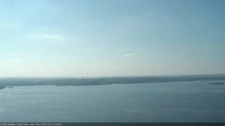 Lake Travis webcam, October 12, 2017 3:15 PM CT