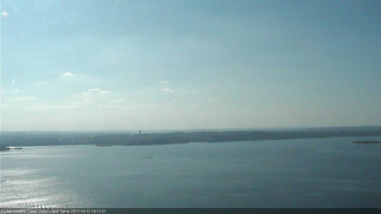 Lake Travis webcam, October 12, 2017 3:25 PM CT