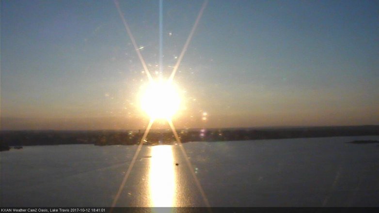 Lake Travis webcam, October 12, 2017 6:00 PM CT