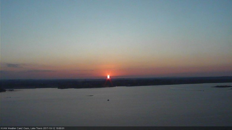 Lake Travis webcam, October 12, 2017 6:05 PM CT