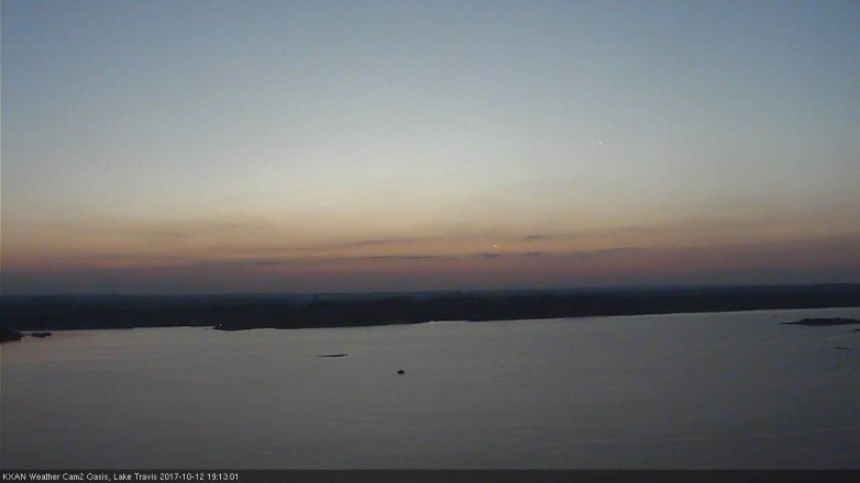 Lake Travis webcam, October 12, 2017 6:35 PM CT
