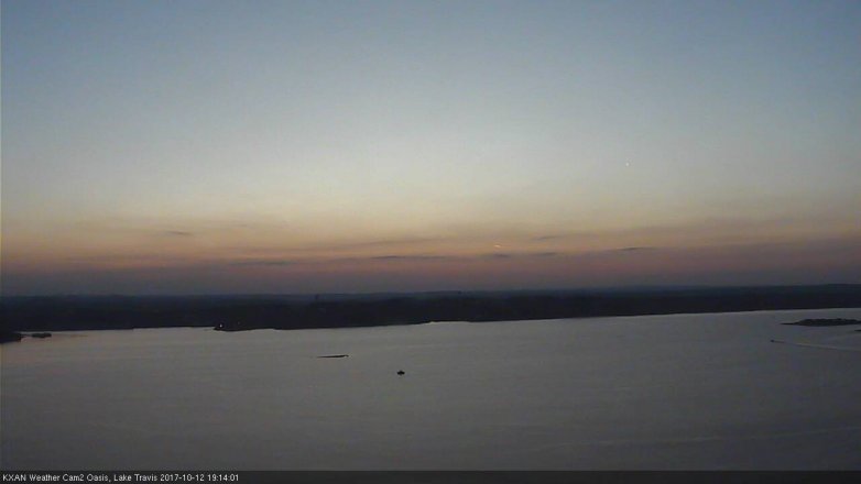 Lake Travis webcam, October 12, 2017 6:40 PM CT
