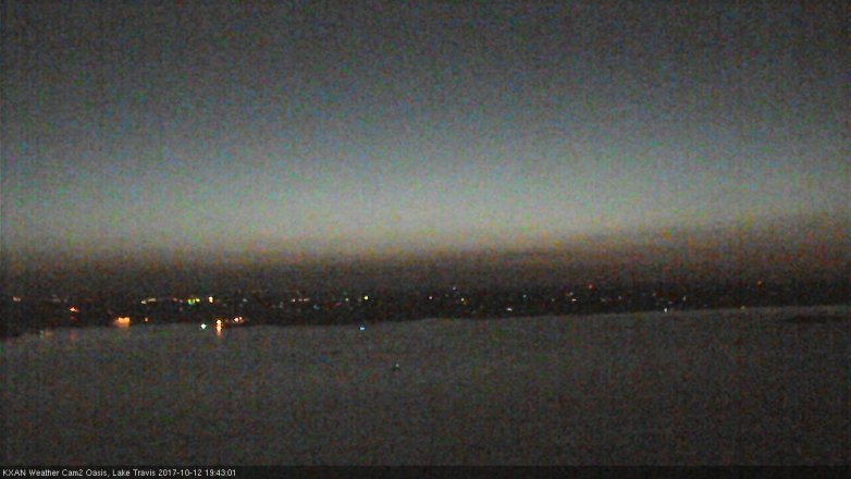 Lake Travis webcam, October 12, 2017 7:05 PM CT