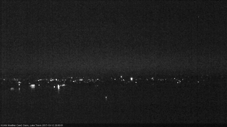 Lake Travis webcam, October 12, 2017 7:30 PM CT