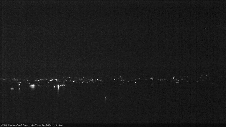 Lake Travis webcam, October 12, 2017 7:45 PM CT