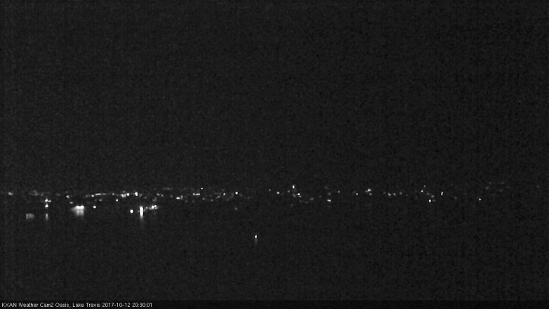 Lake Travis webcam, October 12, 2017 8:00 PM CT