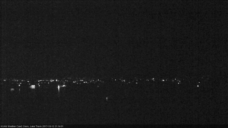 Lake Travis webcam, October 12, 2017 8:35 PM CT