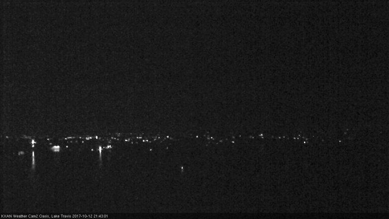 Lake Travis webcam, October 12, 2017 9:05 PM CT