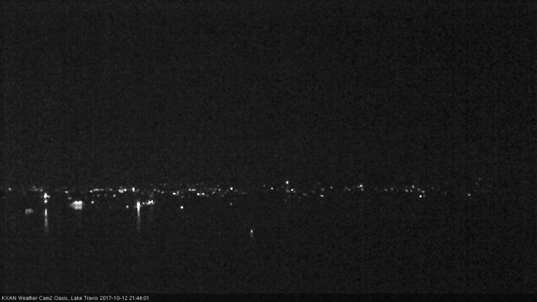 Lake Travis webcam, October 12, 2017 9:15 PM CT
