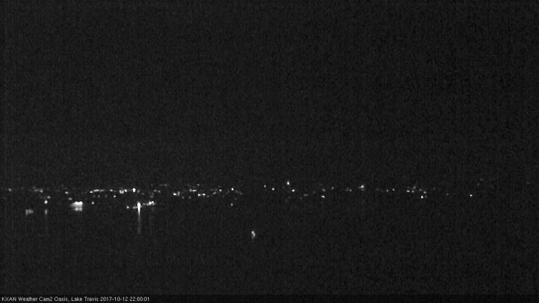 Lake Travis webcam, October 12, 2017 9:20 PM CT
