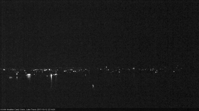 Lake Travis webcam, October 12, 2017 9:30 PM CT