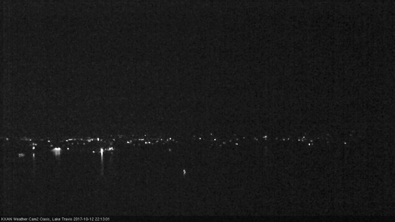 Lake Travis webcam, October 12, 2017 9:45 PM CT