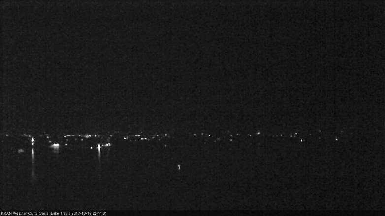 Lake Travis webcam, October 12, 2017 10:05 PM CT