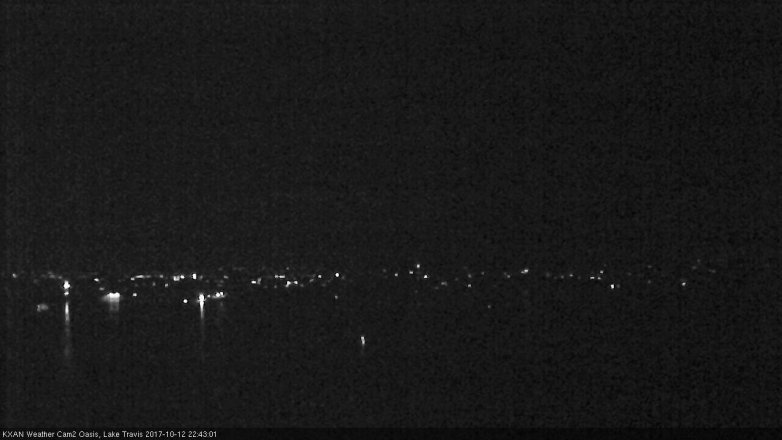 Lake Travis webcam, October 12, 2017 10:10 PM CT