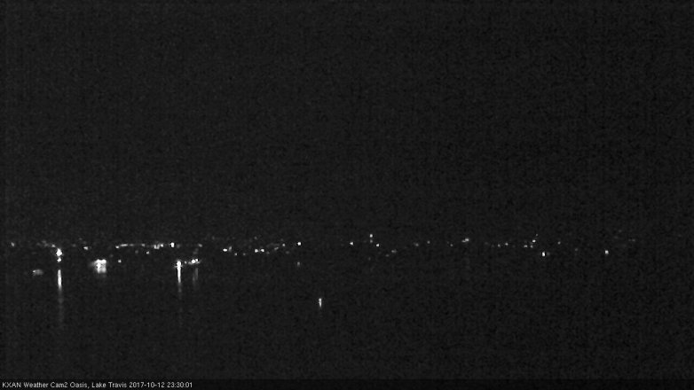 Lake Travis webcam, October 12, 2017 10:50 PM CT