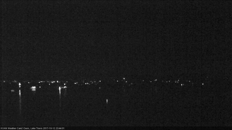 Lake Travis webcam, October 12, 2017 11:10 PM CT