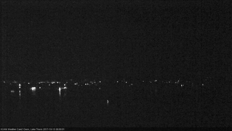 Lake Travis webcam, October 12, 2017 11:20 PM CT