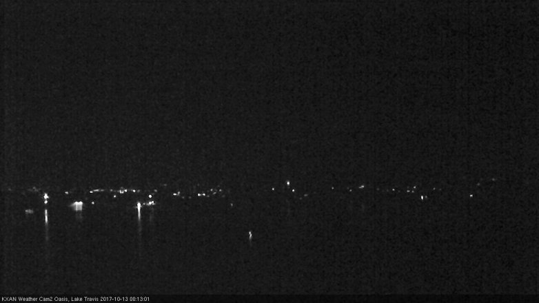 Lake Travis webcam, October 12, 2017 11:30 PM CT