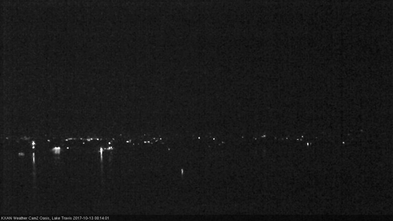 Lake Travis webcam, October 12, 2017 11:35 PM CT