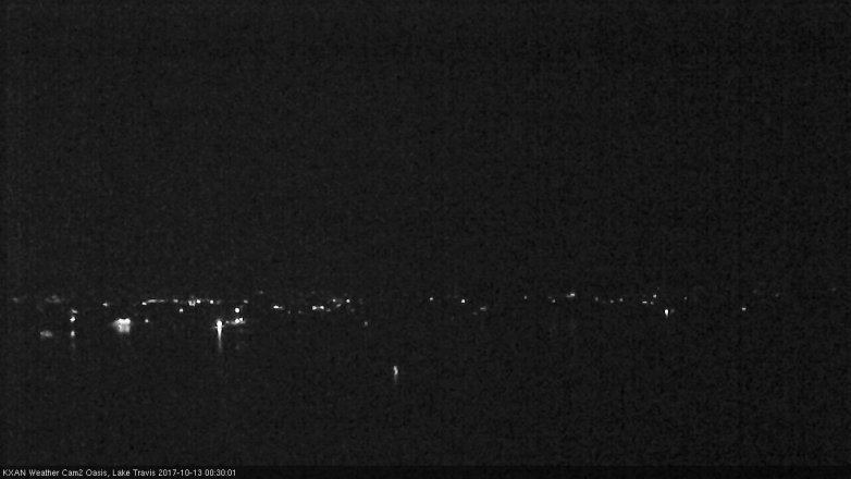 Lake Travis webcam, October 12, 2017 11:55 PM CT