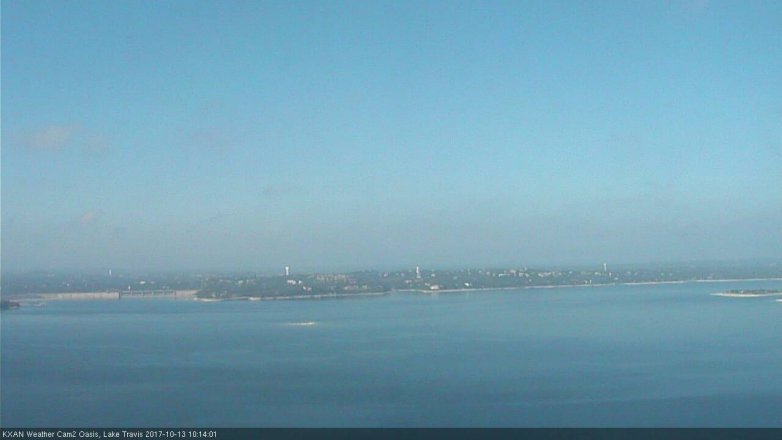 Lake Travis webcam, October 13, 2017 9:30 AM CT