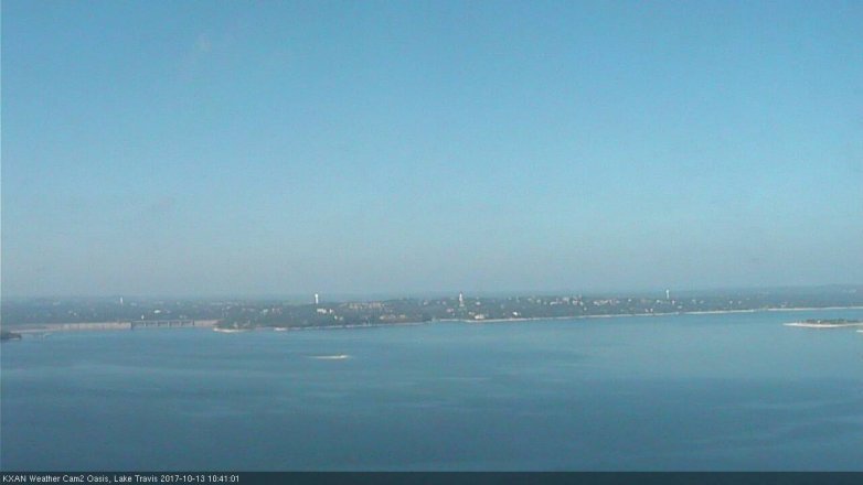 Lake Travis webcam, October 13, 2017 10:00 AM CT