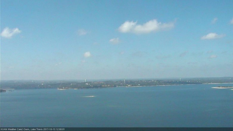 Lake Travis webcam, October 13, 2017 11:30 AM CT
