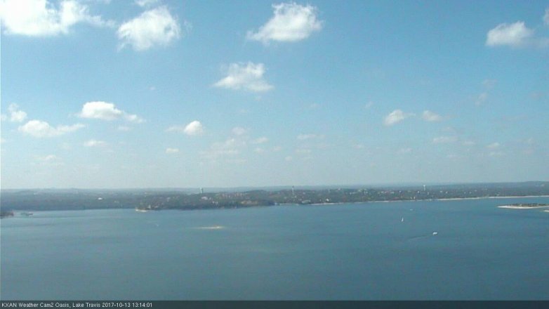 Lake Travis webcam, October 13, 2017 12:40 PM CT