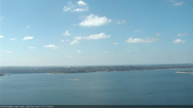 Lake Travis webcam, October 13, 2017 1:10 PM CT